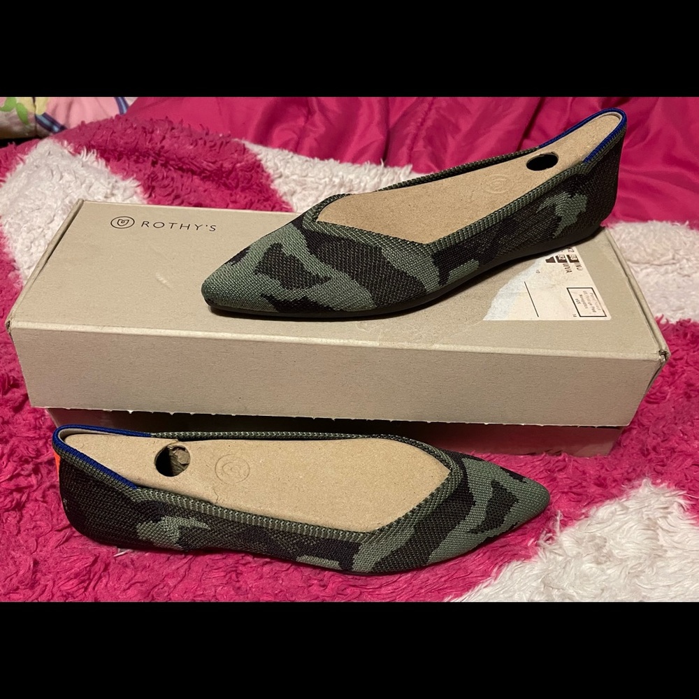 Camo Rothy’s - Pointed toe - Rare